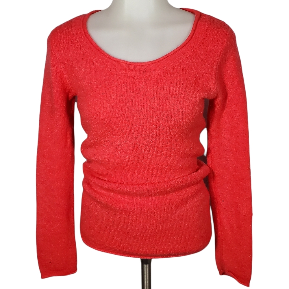 NO BOUNDARIES Stretchy Coral Knit Sweater Size L